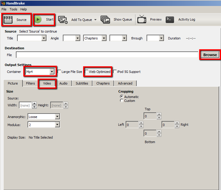 Compressor preferences file