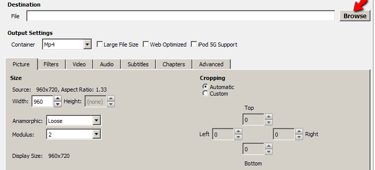 compressing video files handbrake