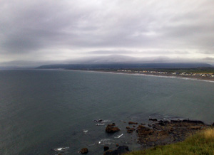 Mountainous clouds loom over the Cardigan Bay coast, Borth (near Aberystwyth)