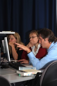 Teachers engage with the Digital Archive to create educational materials during one of the project workshops