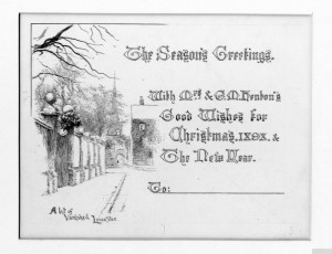 Christmas card from 1898