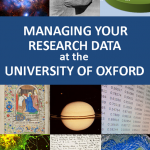 Front cover of the managing your research data at the University of Oxford leaflet
