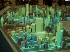 Model of Chicago showing uses of energy