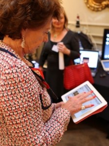 Dutch politician using tablet